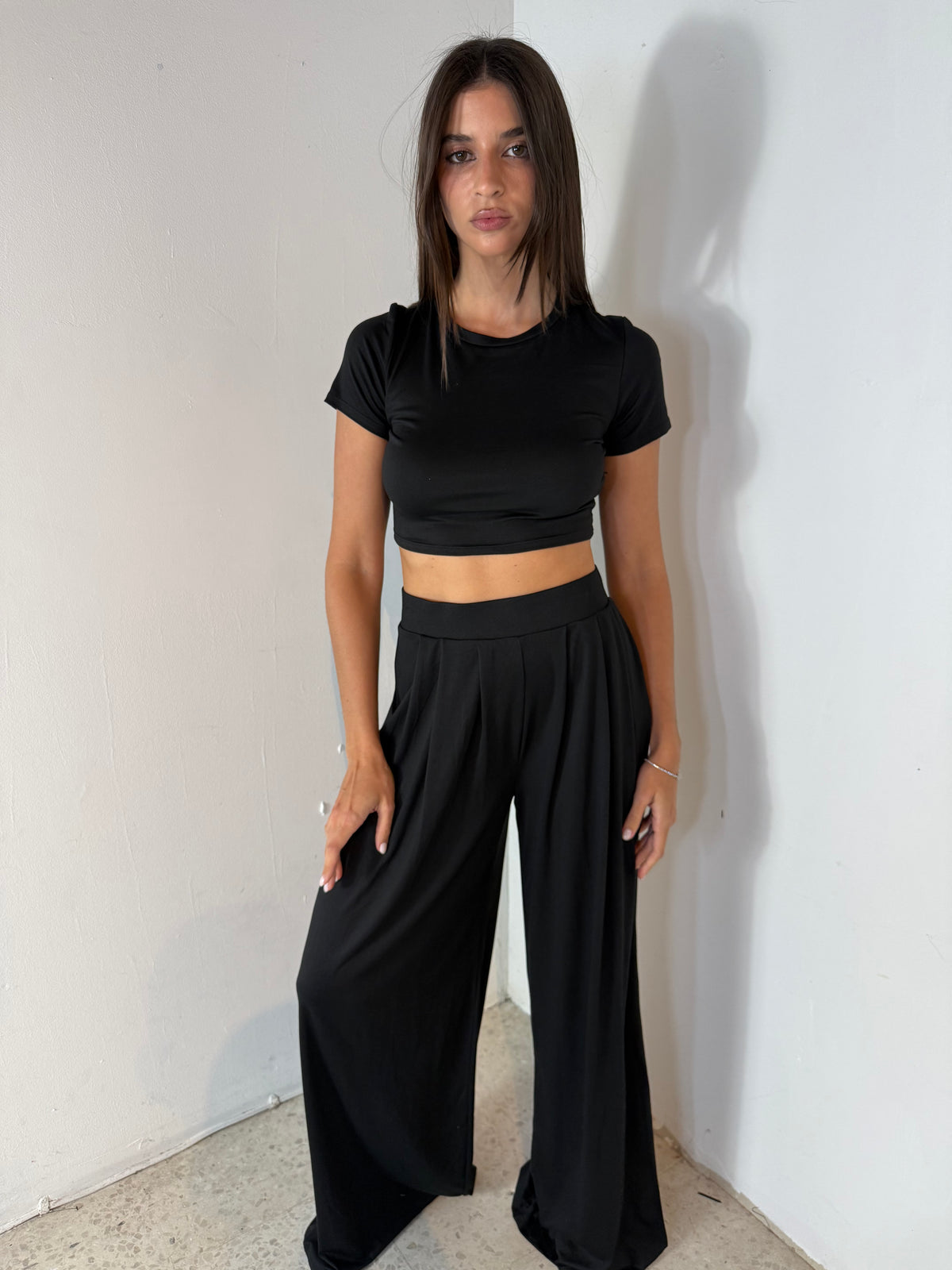 Crop SS Tee & Pant Set