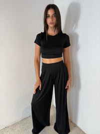 Crop SS Tee & Pant Set