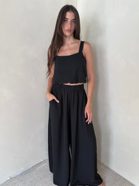 Black Bubble Top & Pant Set