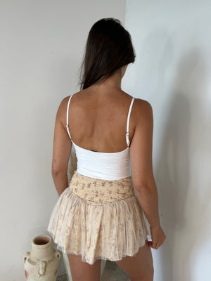 Floral Smocked Skort