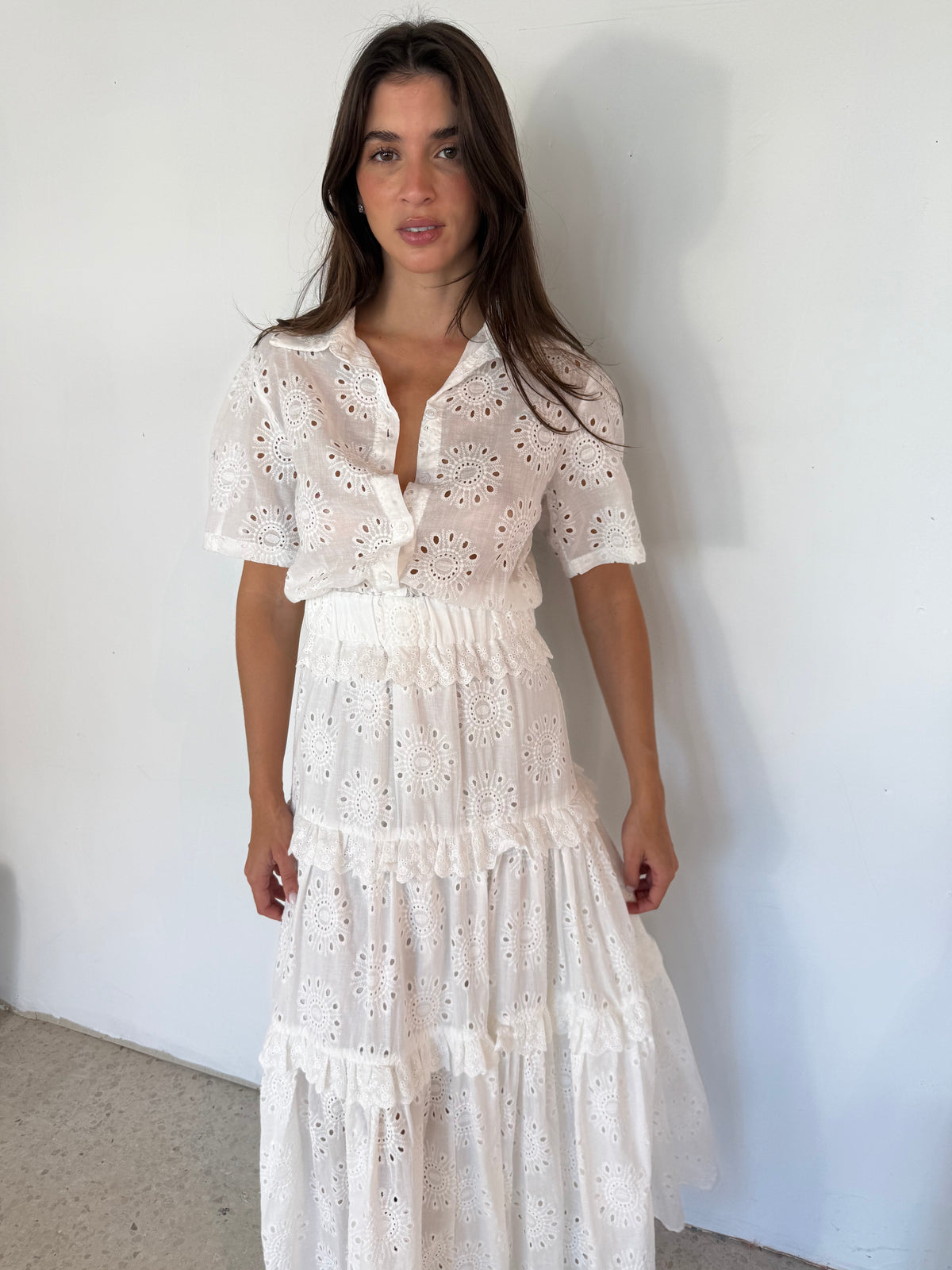 Eyelet Maxi Dress