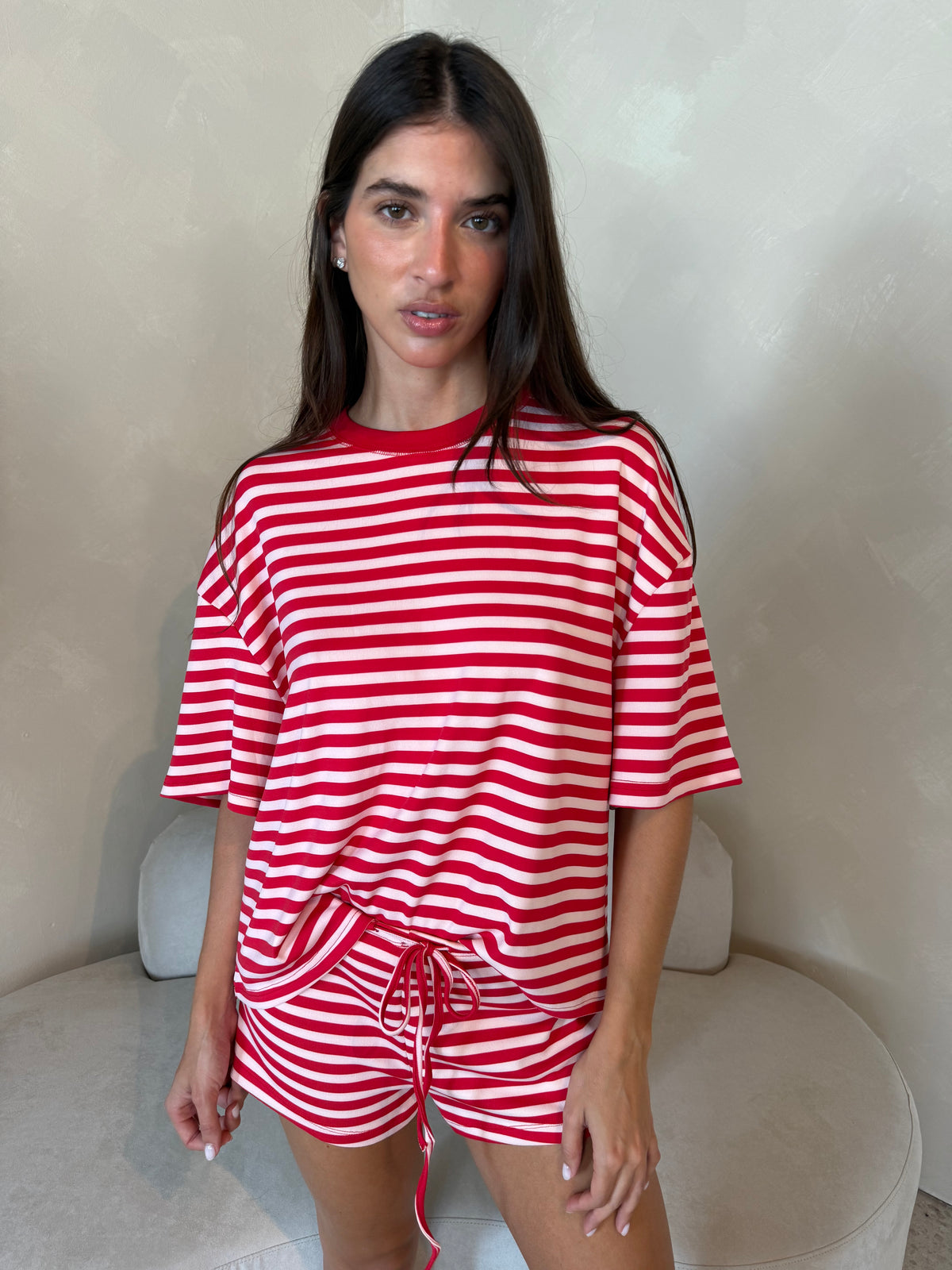 Stripe SS Tee & Short Set