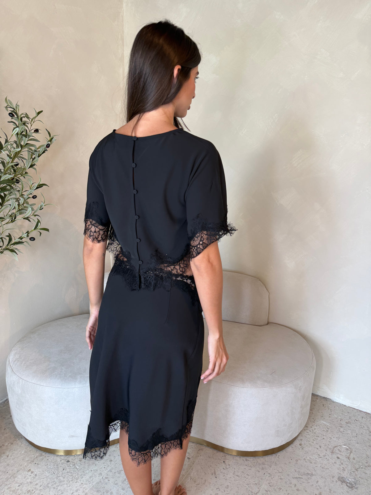 Black Satin Cape Top & Skirt Set