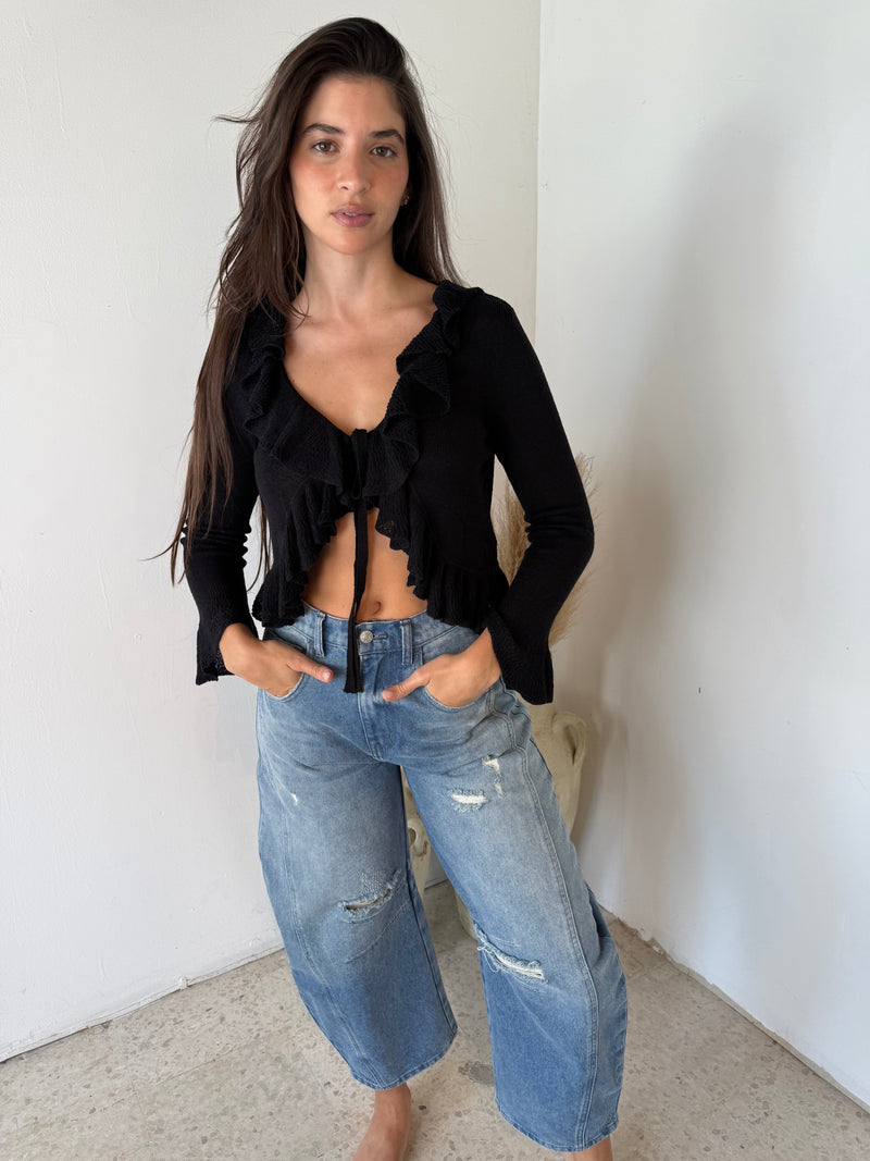 Barrel Distressed Jean