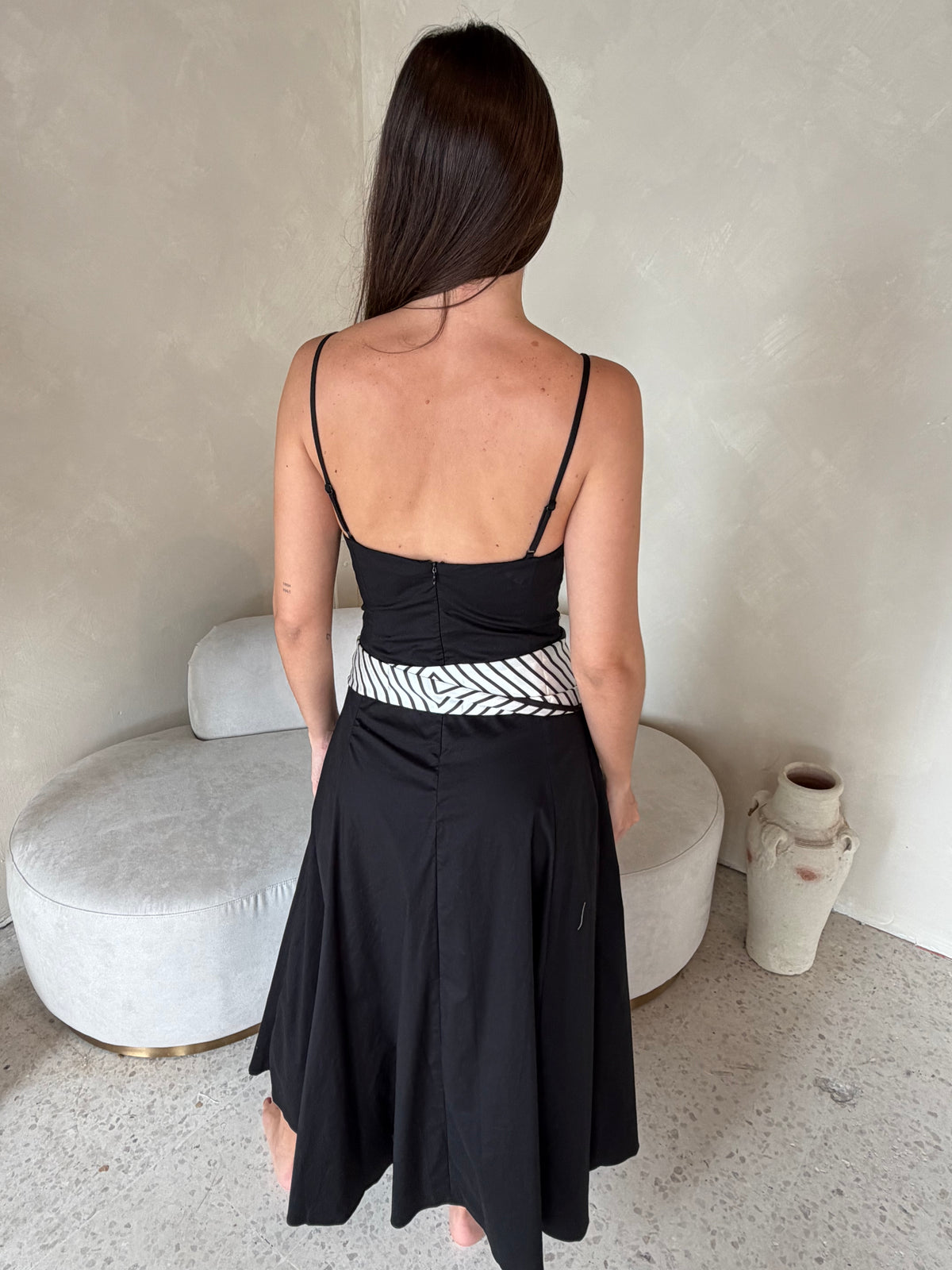 Scarf Accent Maxi Dress