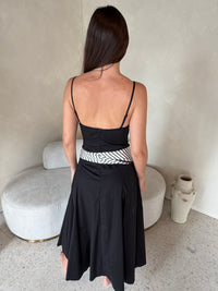 Scarf Accent Maxi Dress