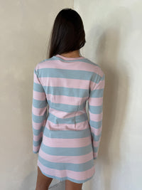 Striped LS Dress