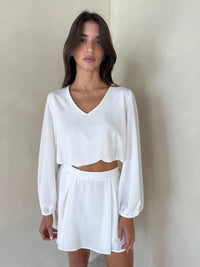 White LS & Skort Set