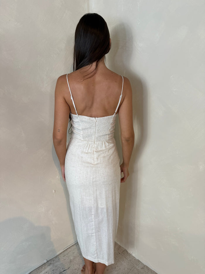 Oat Tie Midi Dress