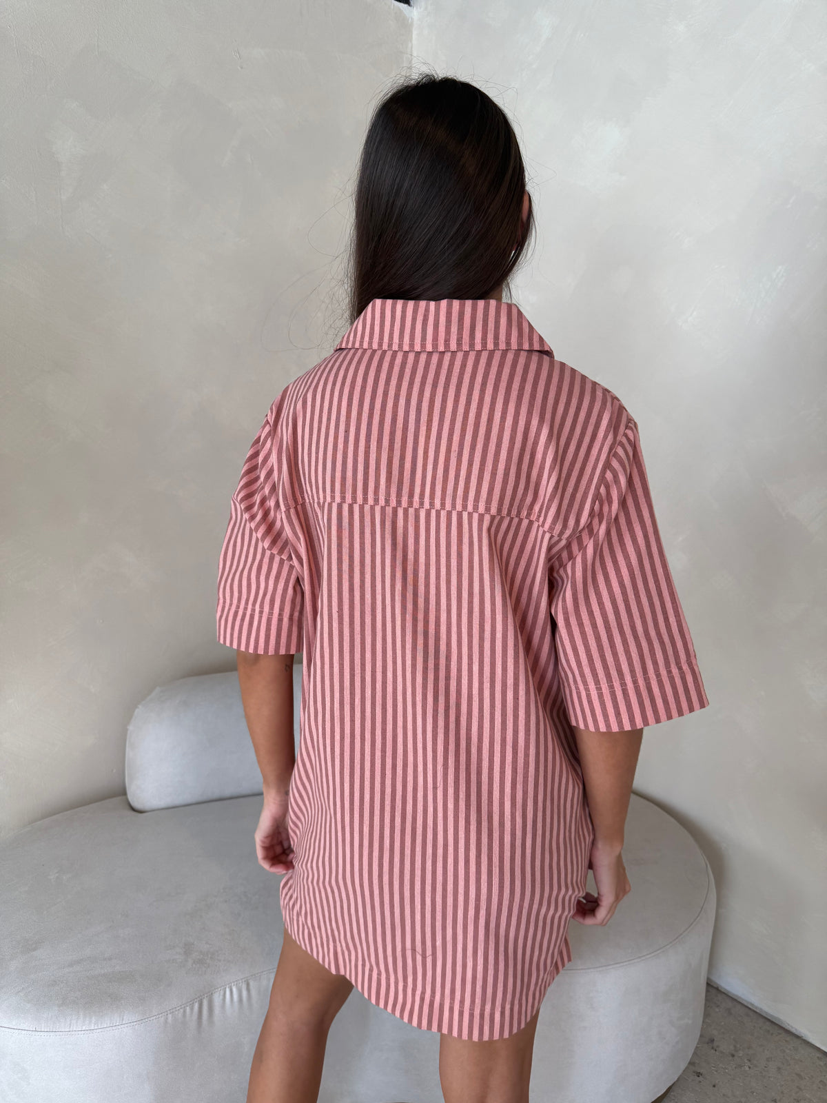 Ss Stripe Collar Dress
