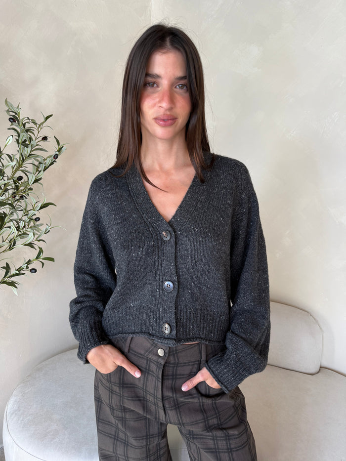 Charcoal Sweater Cardigan