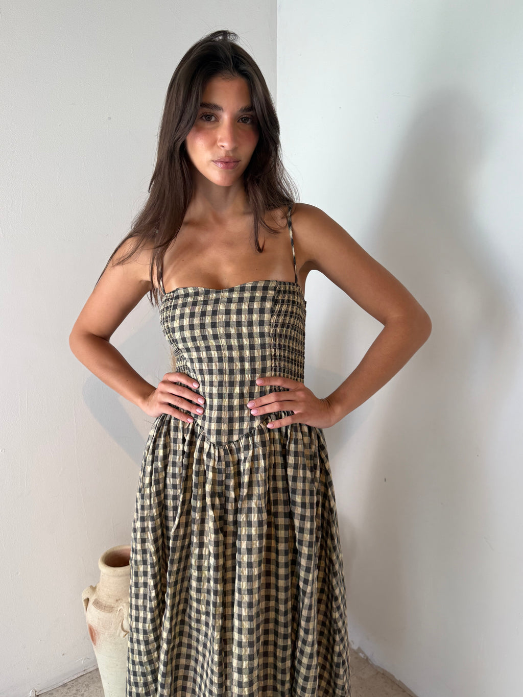 Checkered Maxi Dress
