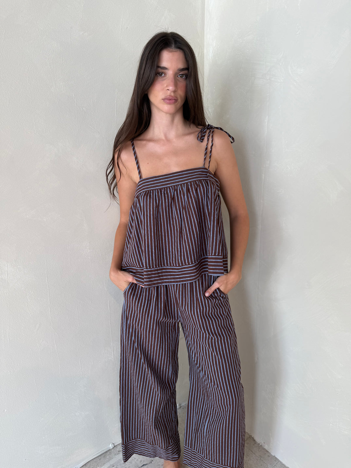 Stripe Top & Pant Set