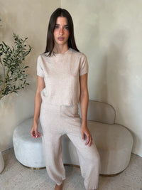 Taupe Top & Jogger Pants Set