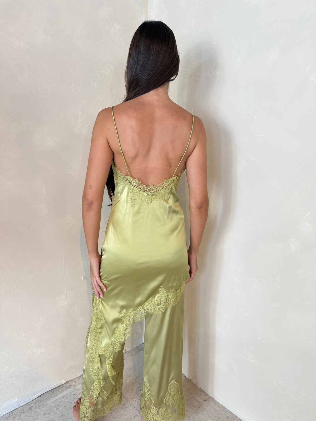 Kiwi Satin Lace Top & Pant Set