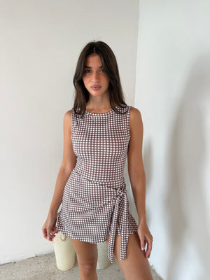 Gingham Active Romper Dress