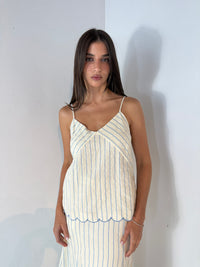 Striped Cami & Skirt Set