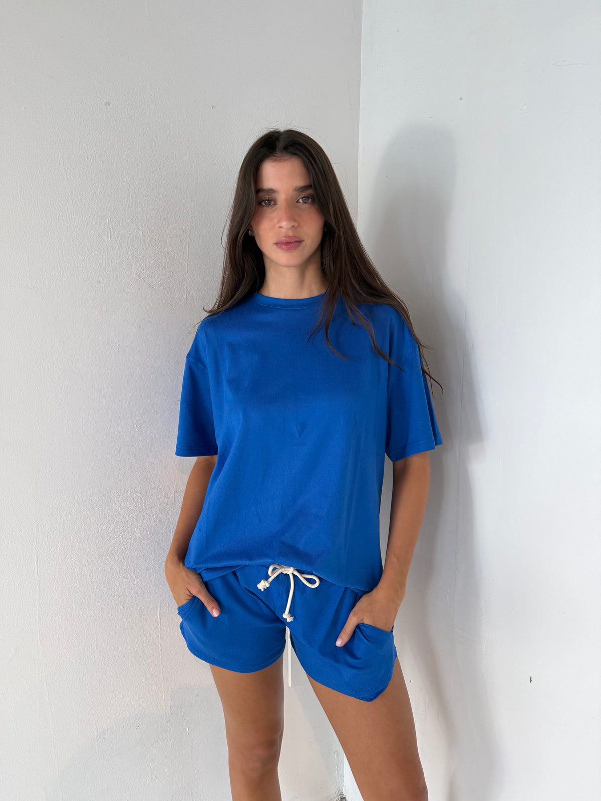 Blue SS Top & Short Set