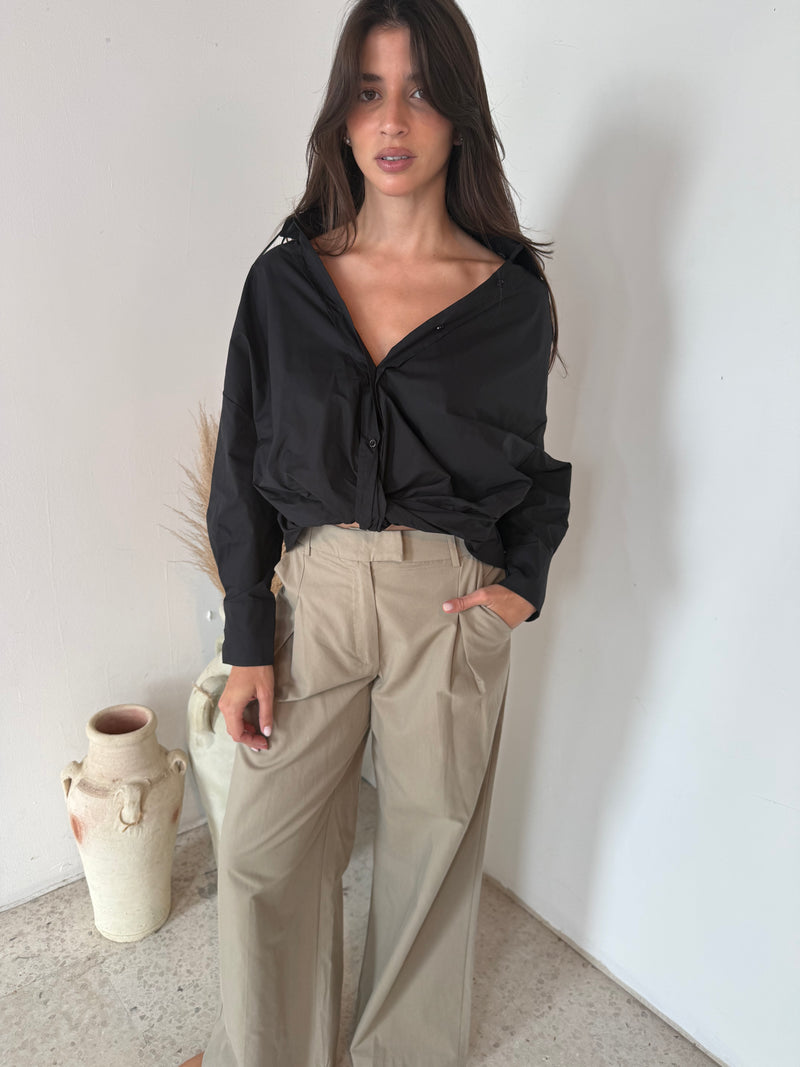 Twist Detail Button Down Top