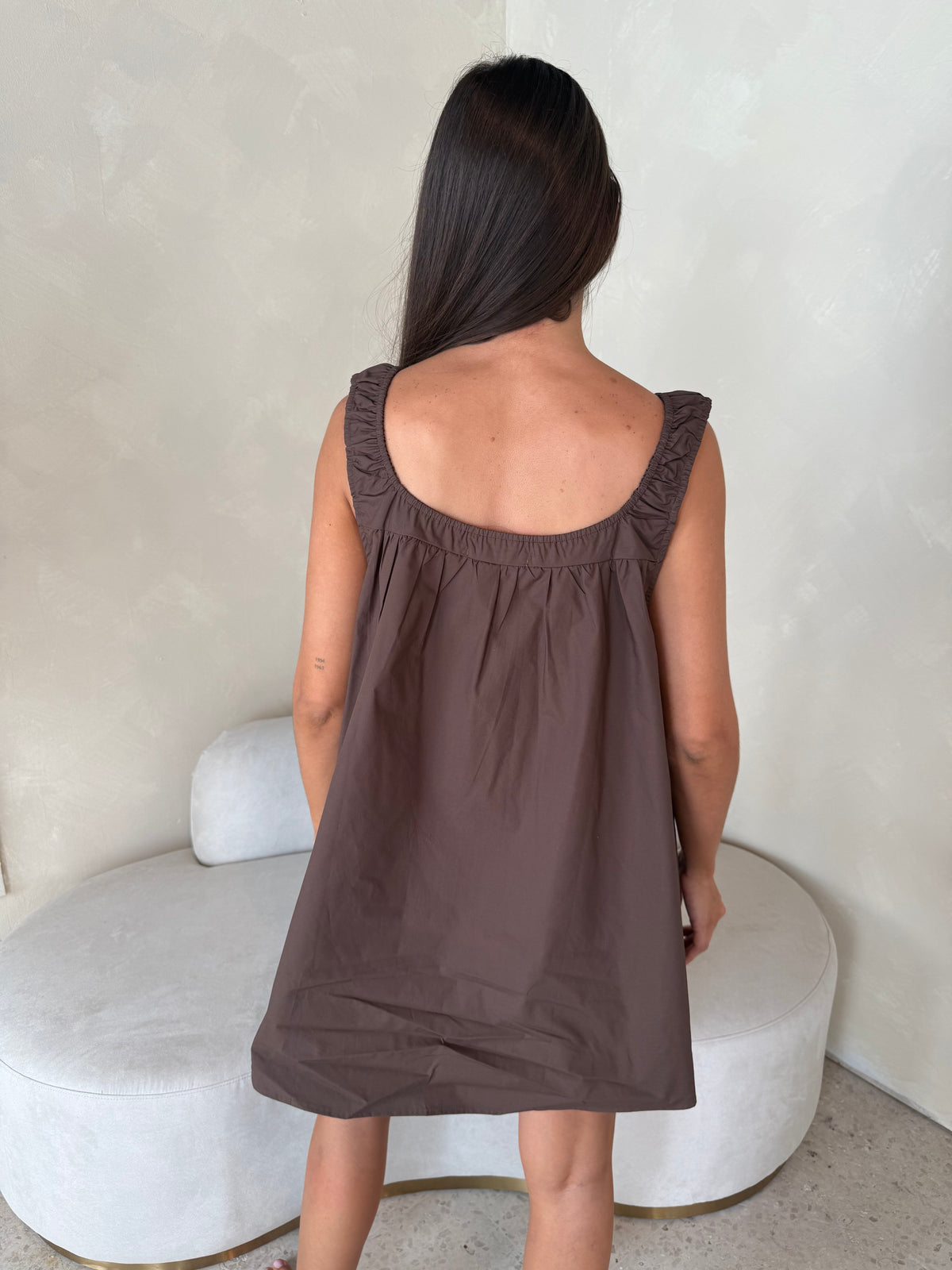 Brown Button Sun Dress
