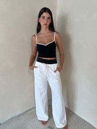 Waistband Wide Leg Sweatpants