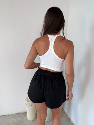 High Waisted Drawstring Shorts