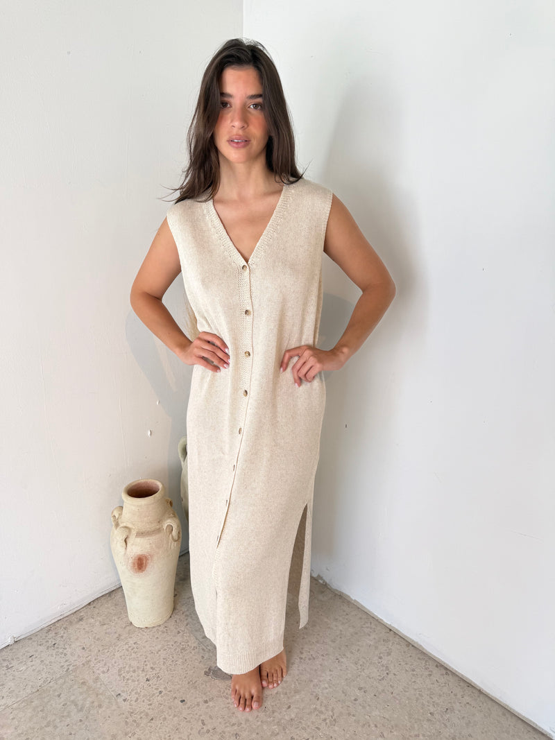 Taupe Knit Cover Up