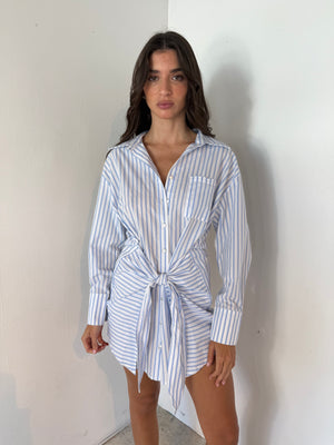 Striped Knot LS Dress
