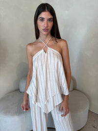 Stripe Halter Top & Pant Set