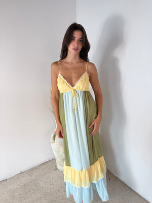 Blue Green Maxi Dress