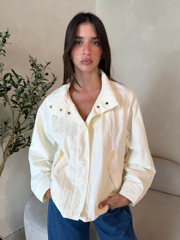 Cream Windbreaker Jacket