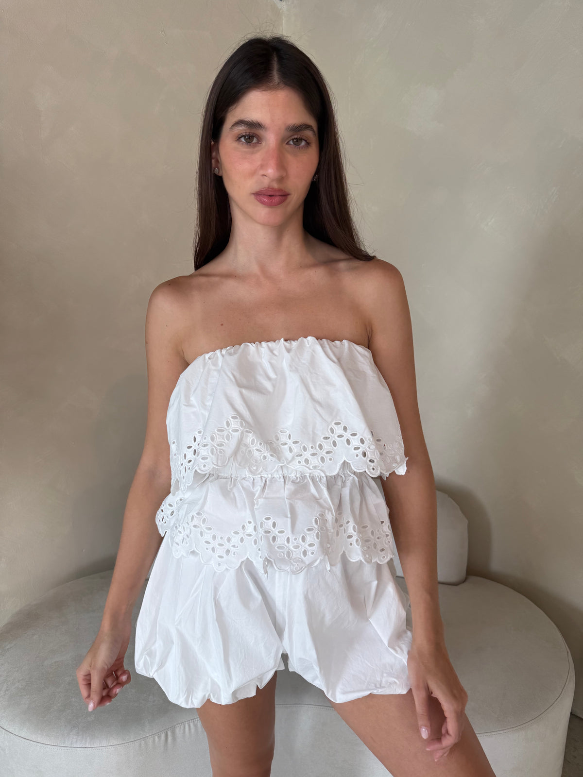 White Eyelet Set