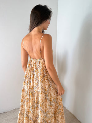Yellow Floral Maxi Dress