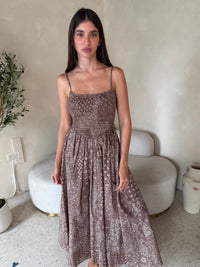 Smocked Paisley Dress