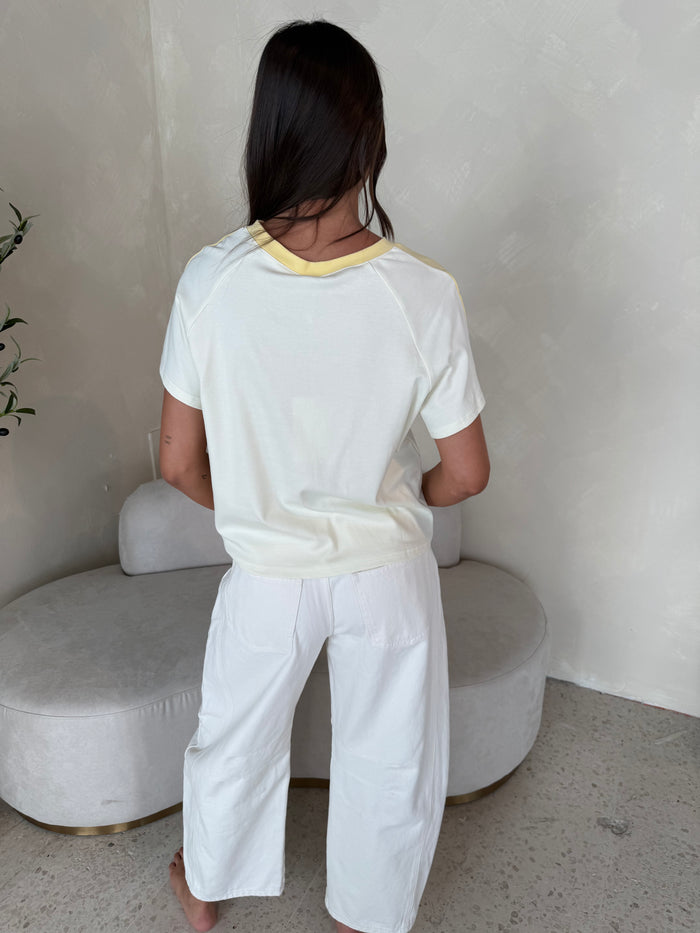 Denim White Pants
