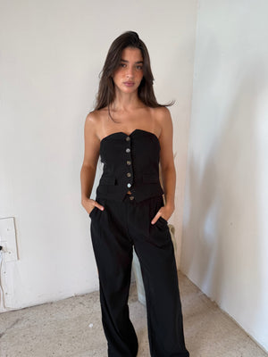 Black Tube Button Set