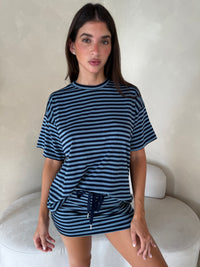 Stripe SS Top & Skirt Set