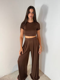 Crop SS Tee & Pant Set