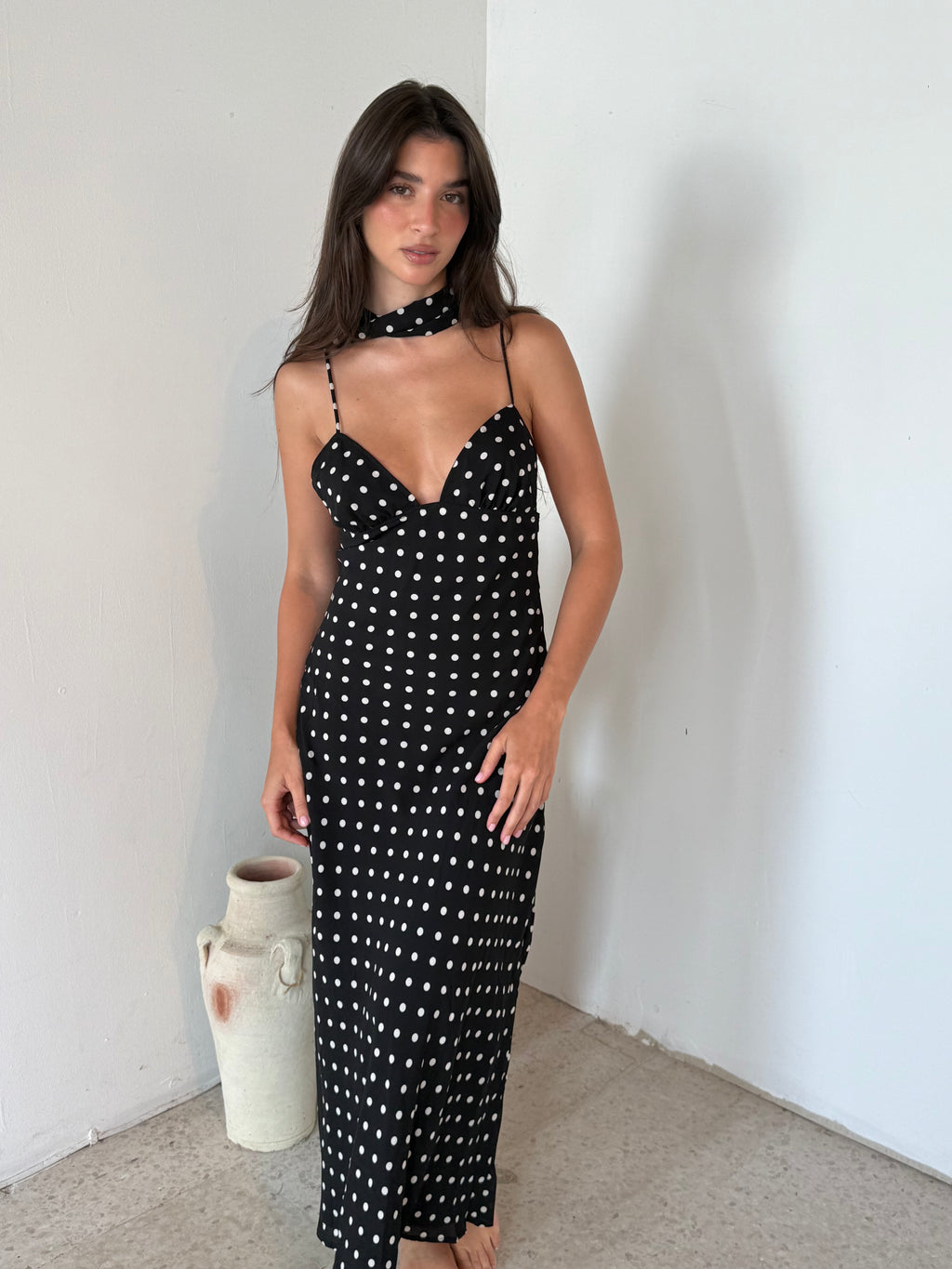 Polka Dot Maxi Dress