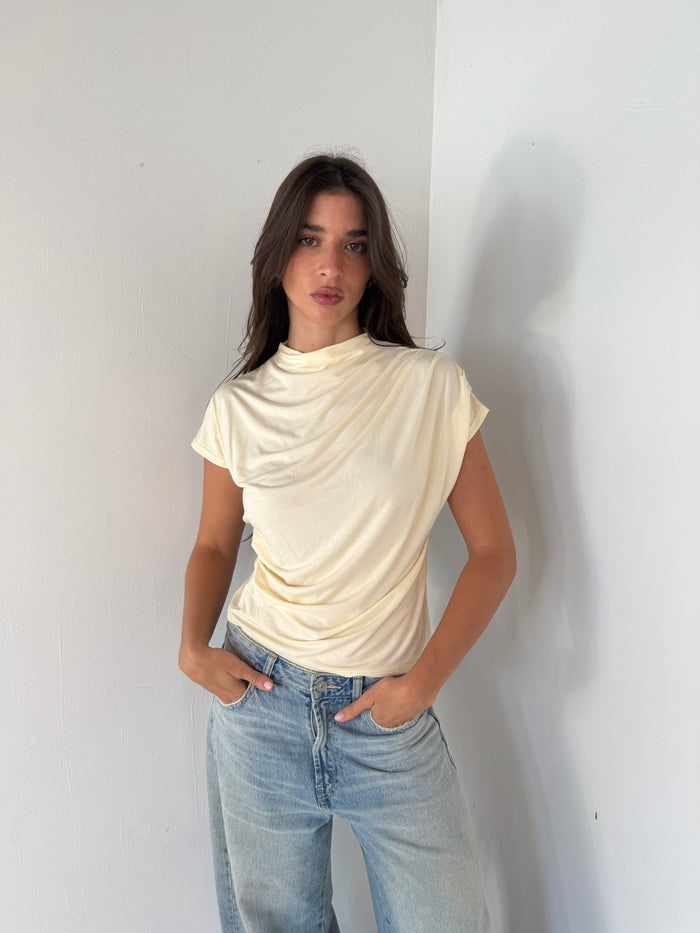 Draped Jersey Top