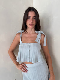 Sage Pleated Set