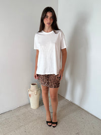 Leopard Mesh Skirt