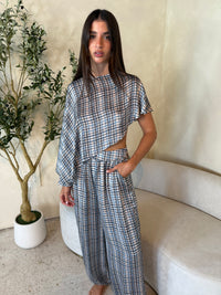 Plaid Top & Pant Set