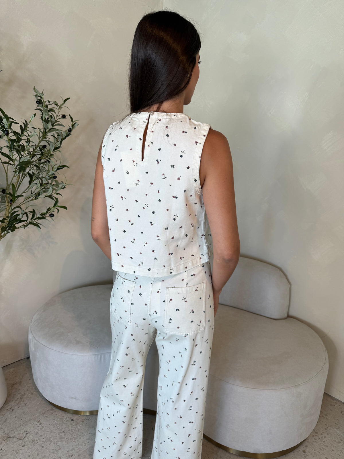 Floral Denim Set