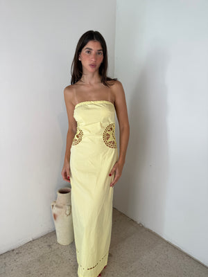 Yellow Embroidered Dress
