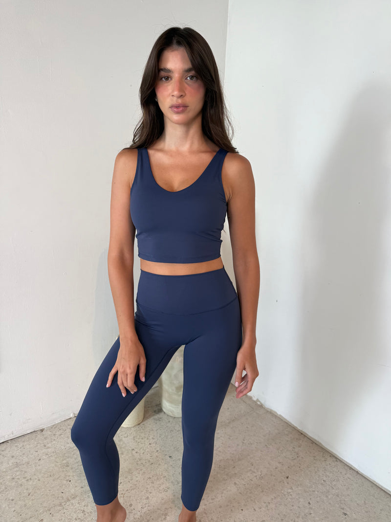 Navy Performance Top & Legging Set