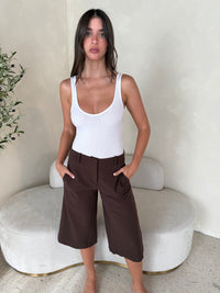 Solid Bermuda Pants