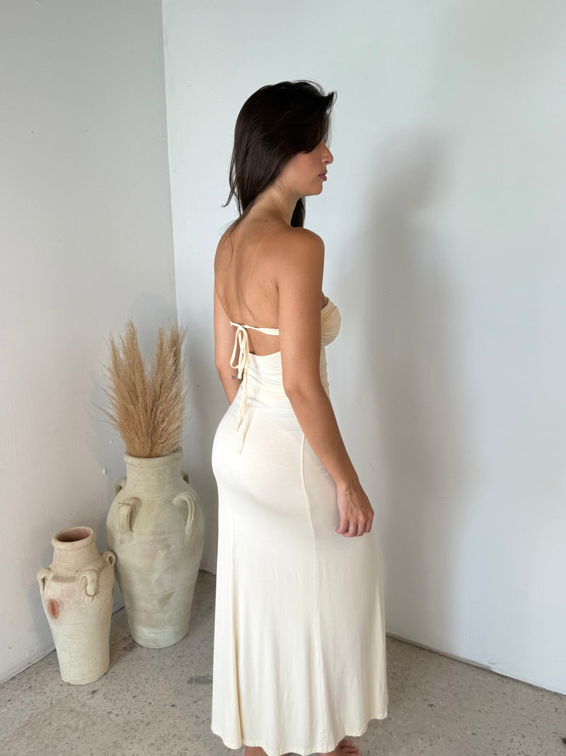 Shirred Tube Top & Ruffle Skirt Set