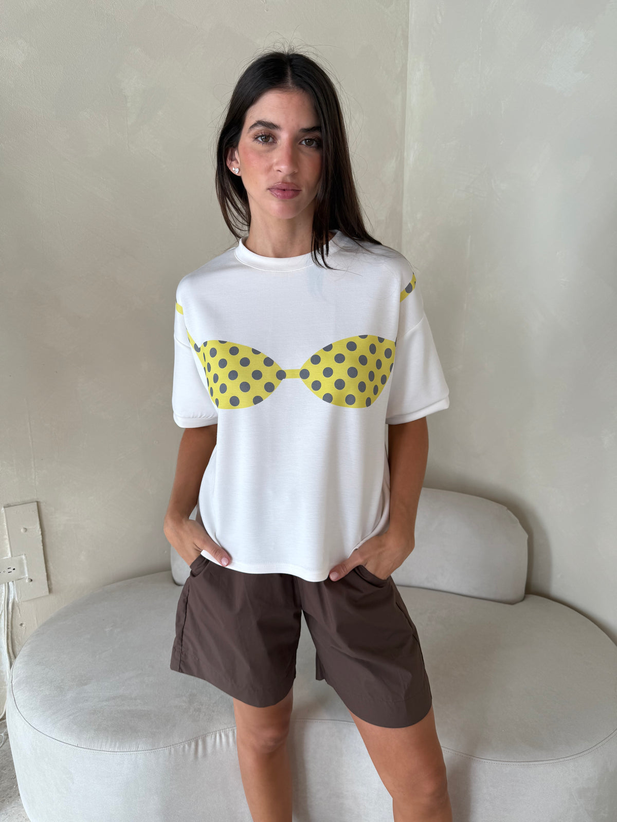 Brown Drawstring Shorts