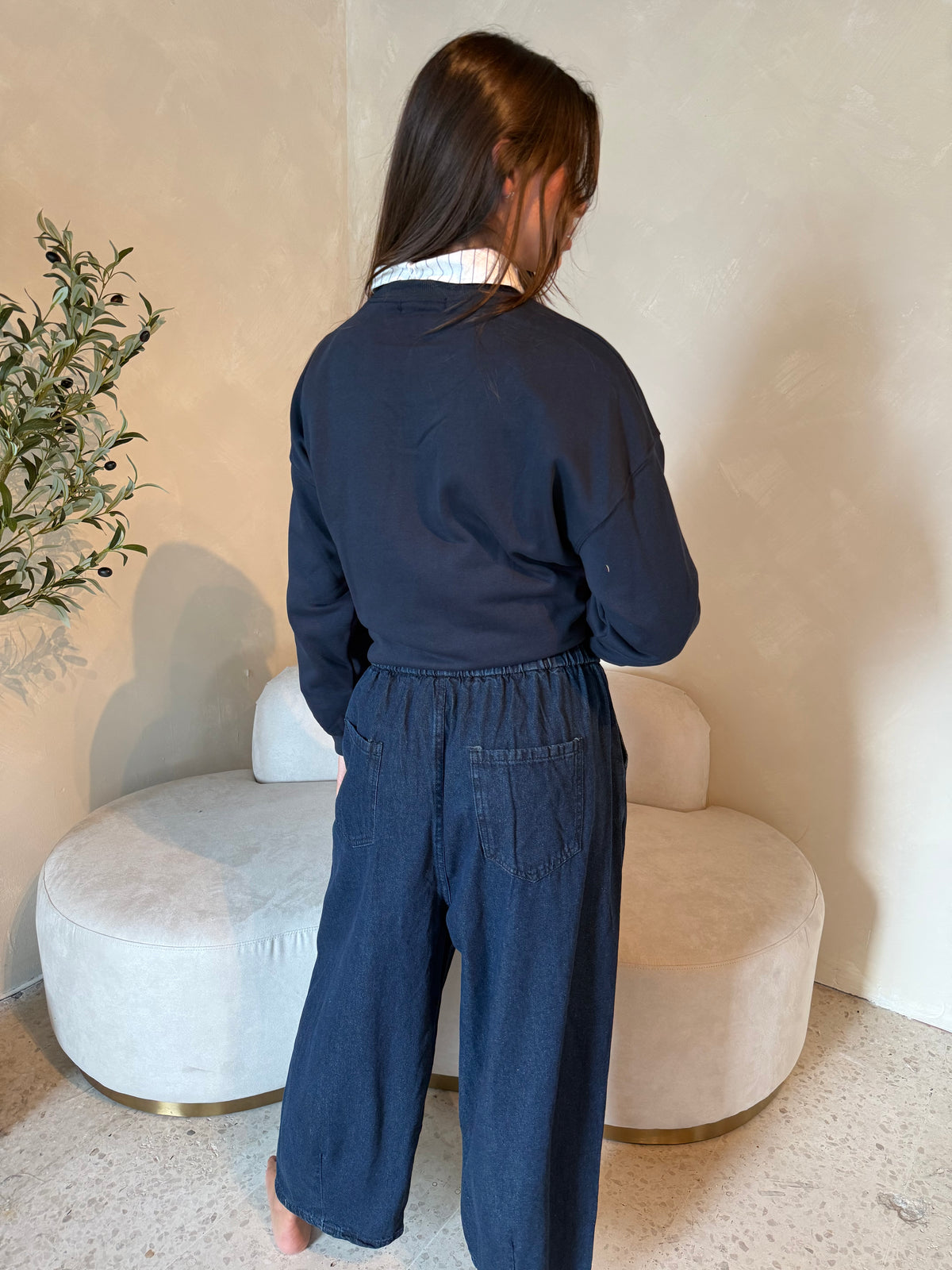 Front Pocket Denim Pant